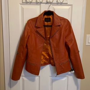 Oscar Leopold Orange Leather Jacket